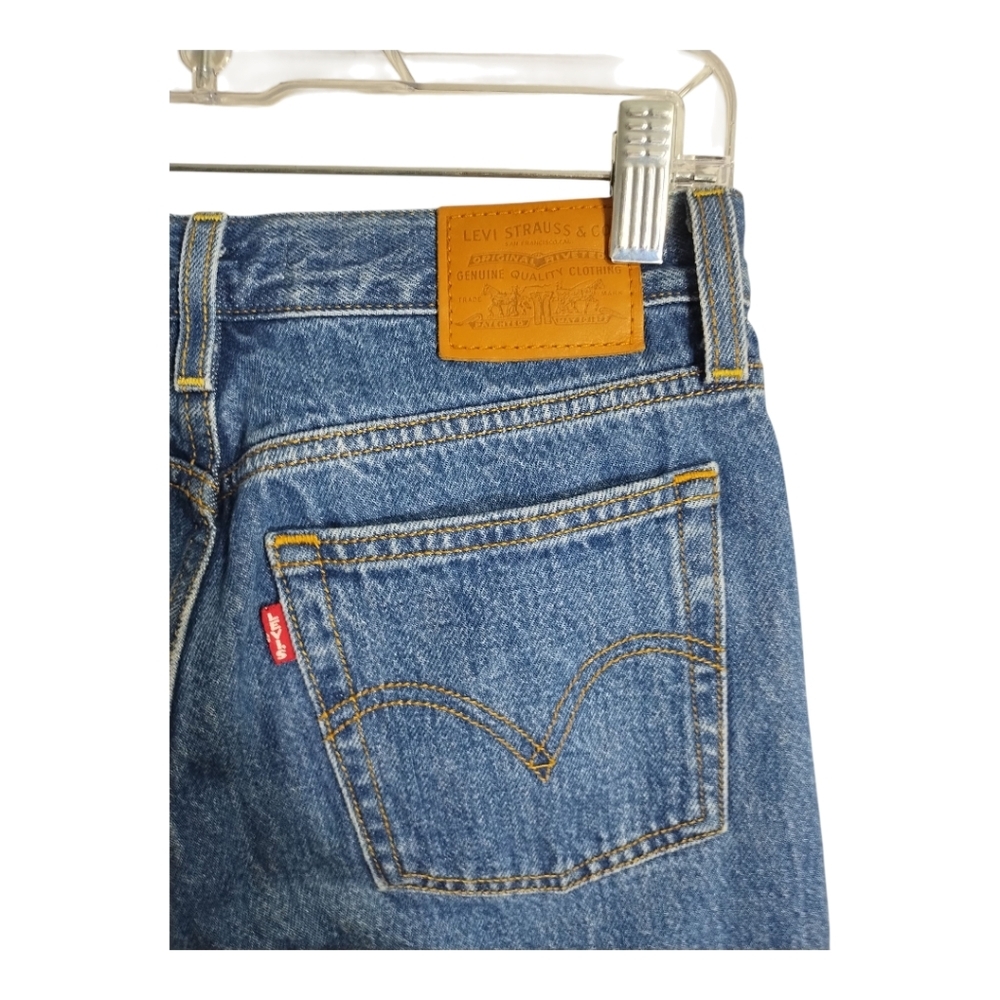 Levis Premium High Waist Wedgie Hidden Button Fly Rodeo Festival Preppy Jean 25 - Picture 4 of 8